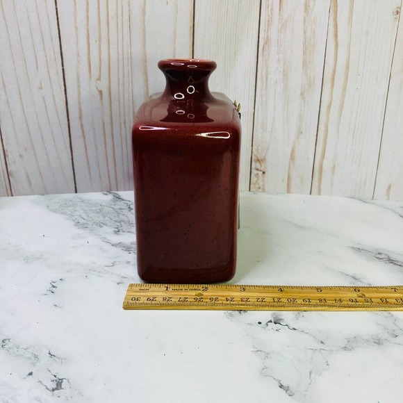 Vintage Royal Haeger 244-01 Red Bordeaux Vase Rectangle 1999 Original Sticker - Picture 10 of 10